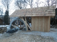Wasserrad Bauernhaus Panzer